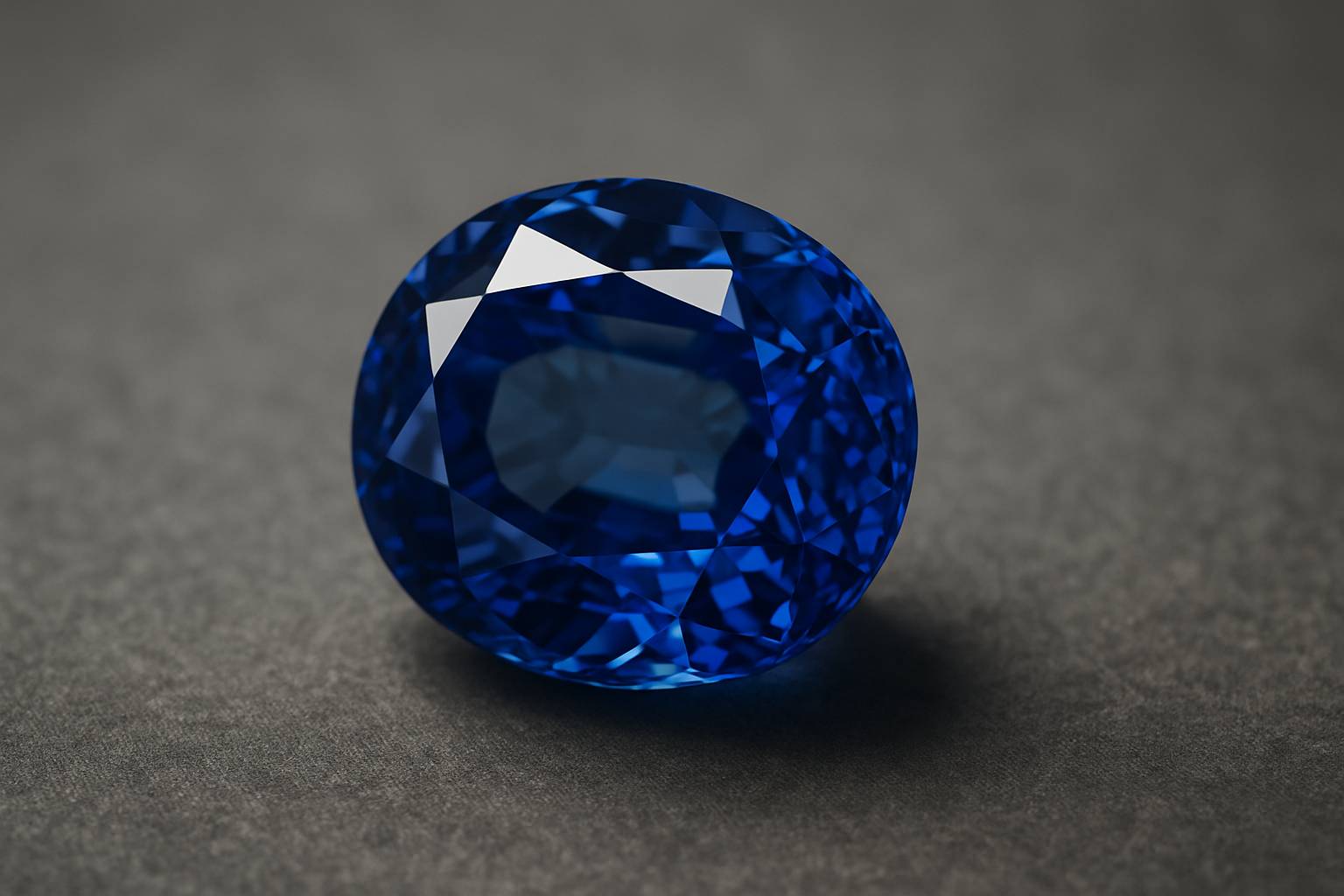 a beautifully cut blue spinel gemstone in a soft light, highlighting its clarity and brilliance