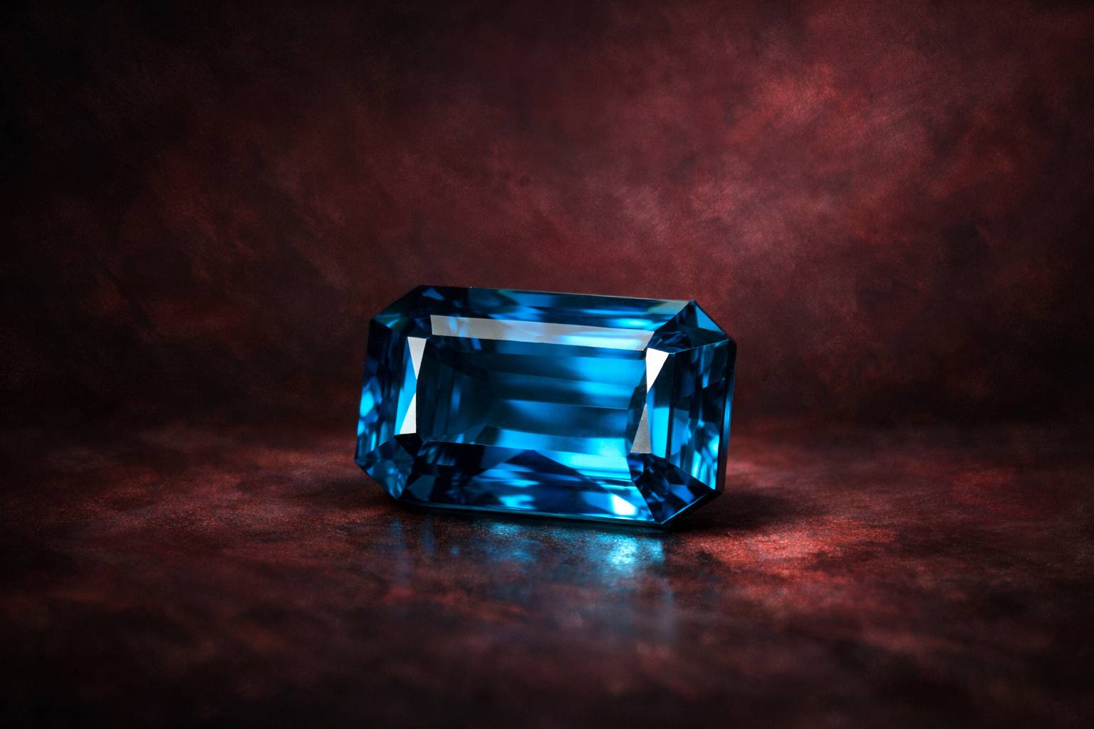 a close-up of a vivid blue tourmaline highlighting its color depth and saturation
