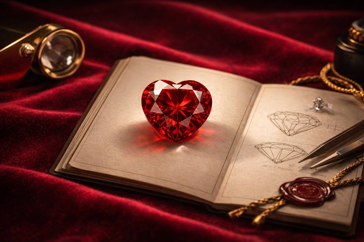 An image of a certified ruby with its gemological report