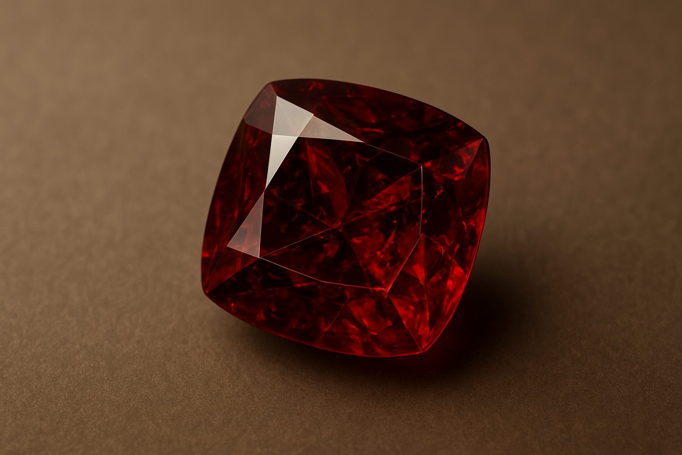 a magnified image of a garnet showing clarity grades, with clear inclusions visible