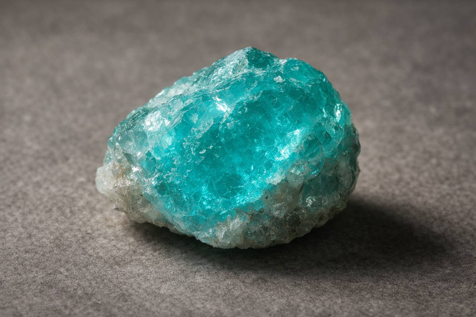 Vivid Paraiba tourmaline rough showcasing its color intensity
