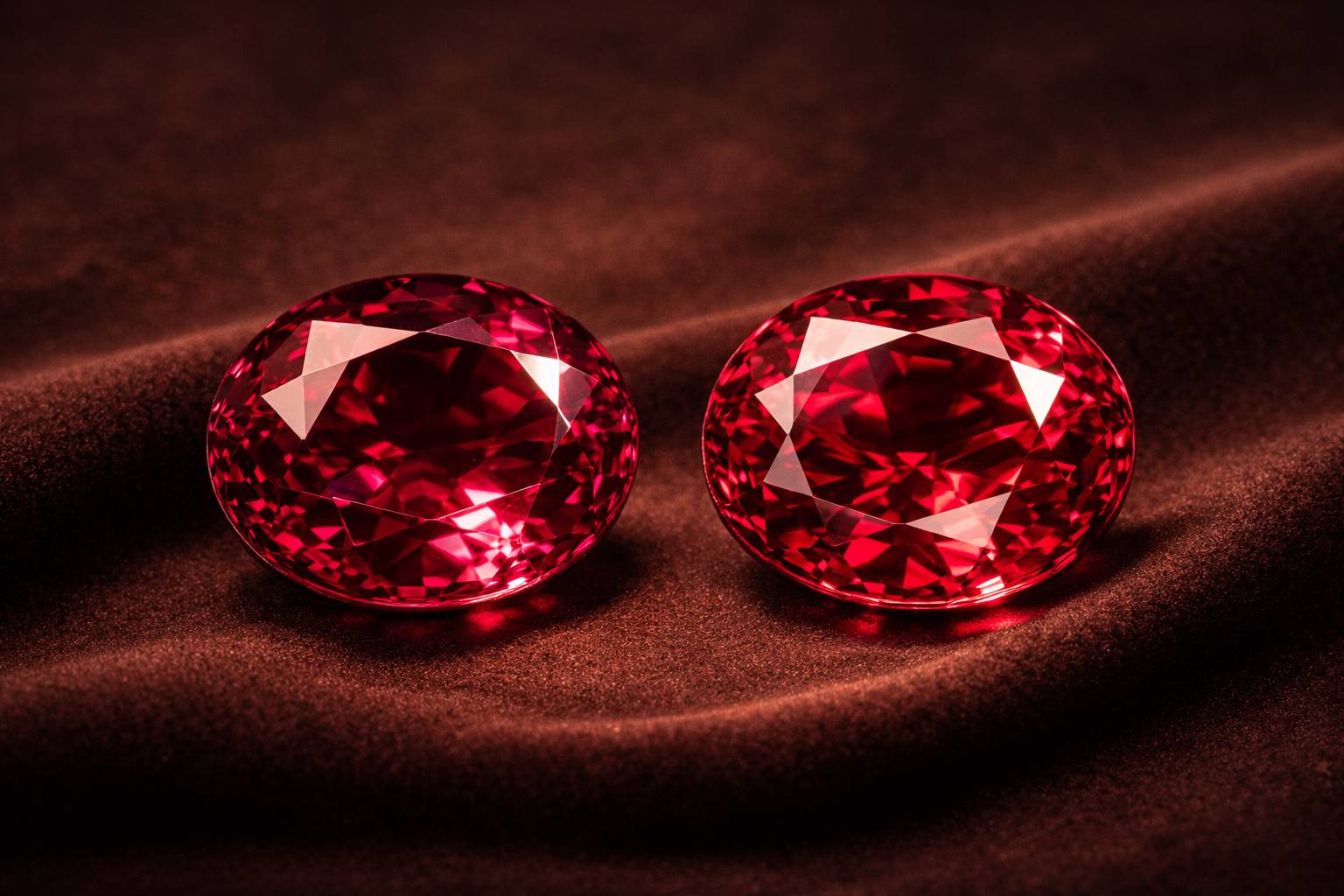Comparison of genuine rubellite and synthetic stones