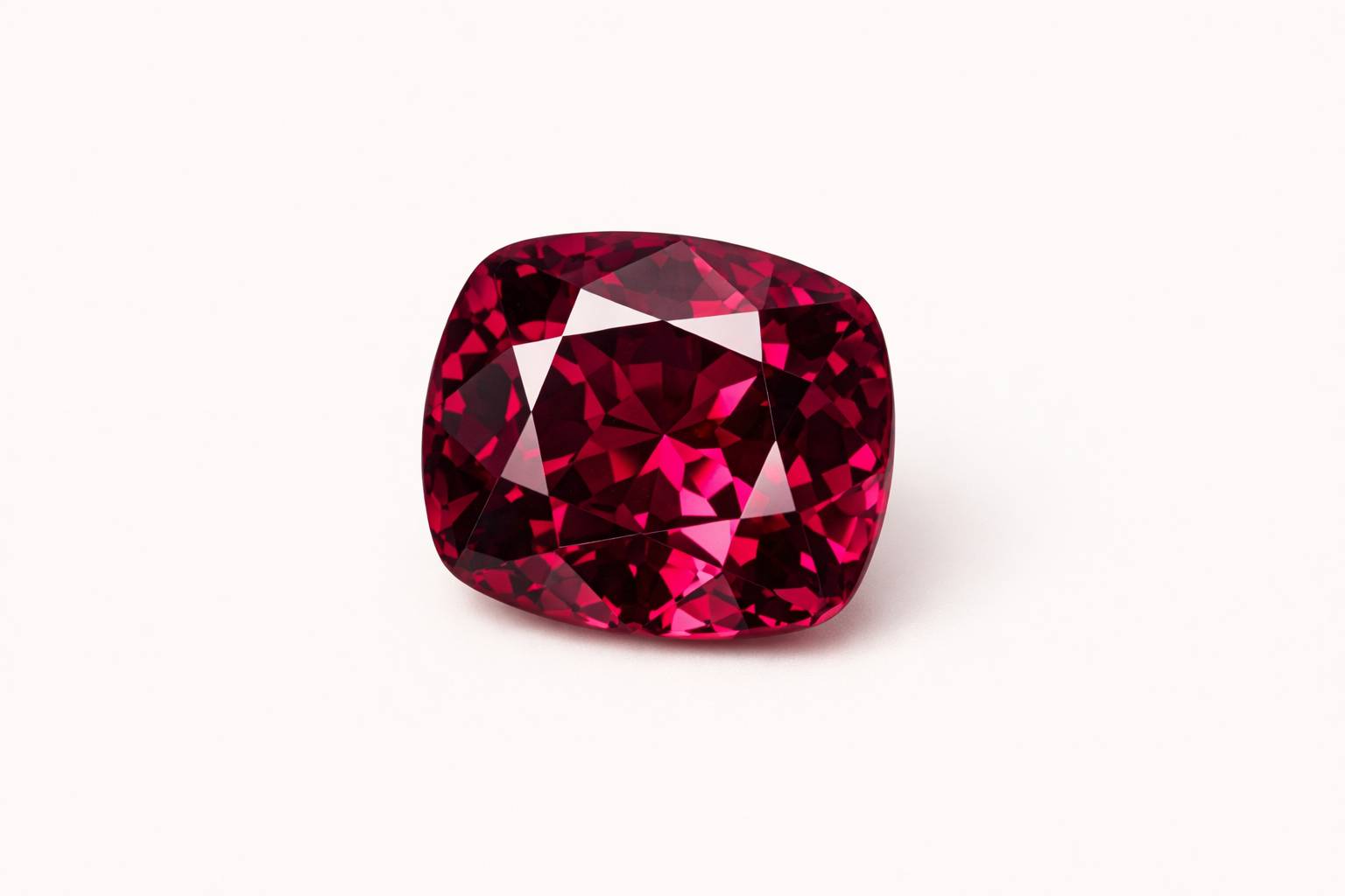a close-up of a vivid rhodolite garnet highlighting its rich color and brilliance