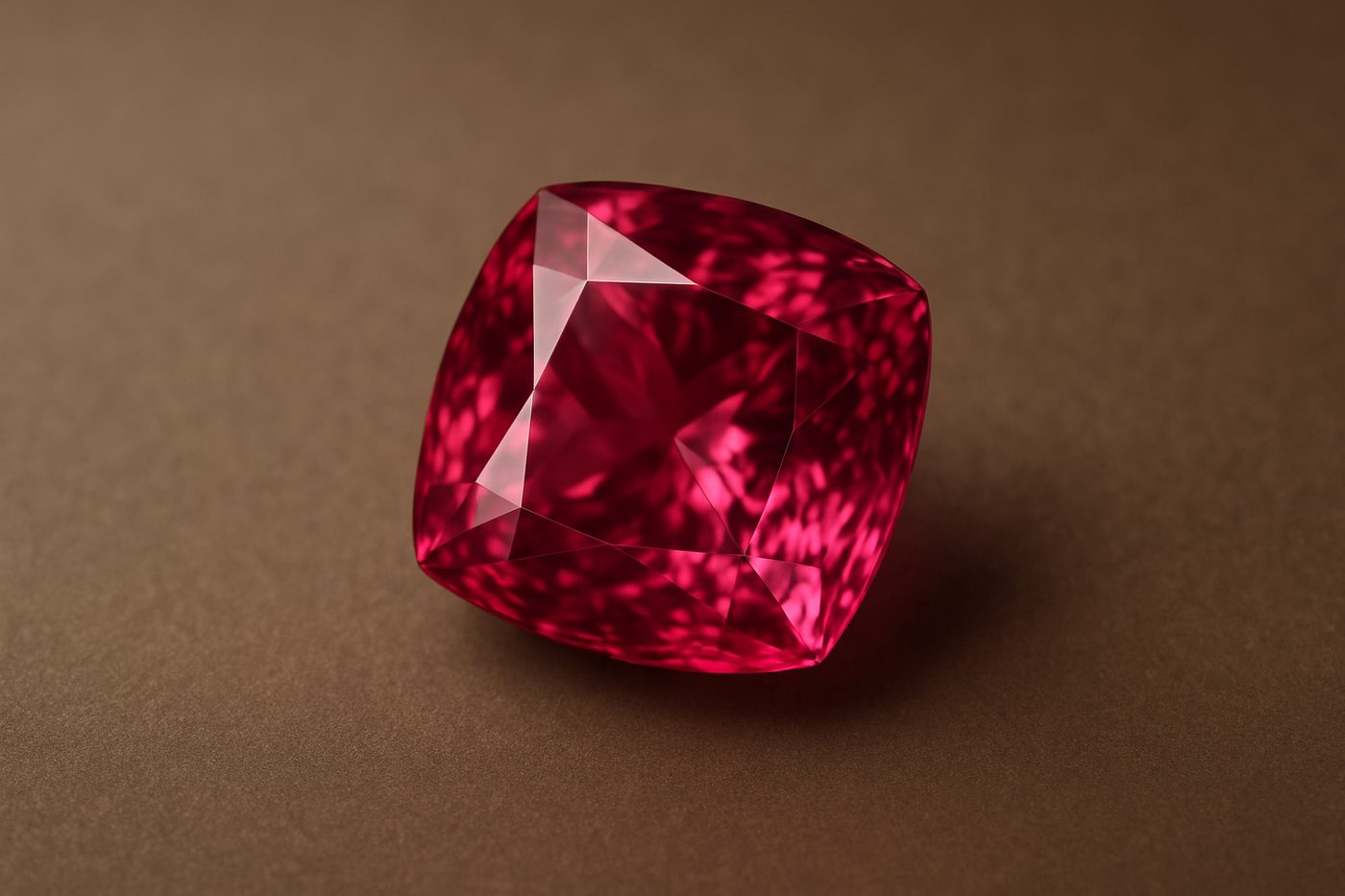 a close-up of a vivid pink tourmaline showcasing its rich color and brilliance