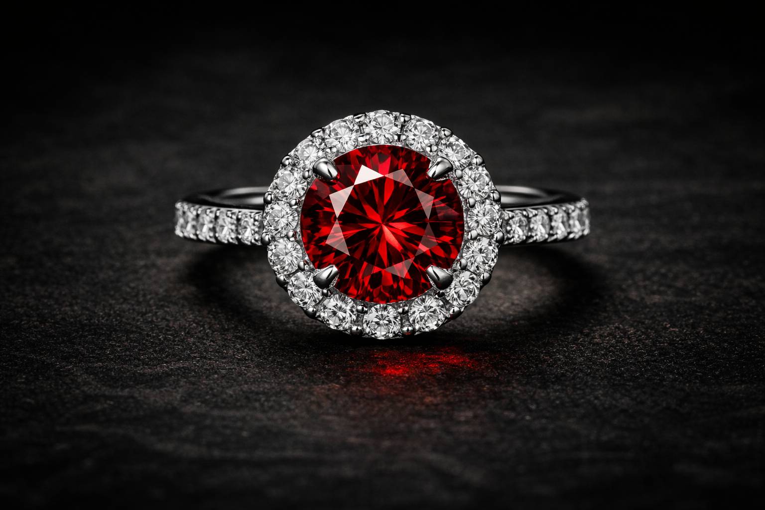 A vibrant ruby displaying its ideal 'pigeon's blood' color
