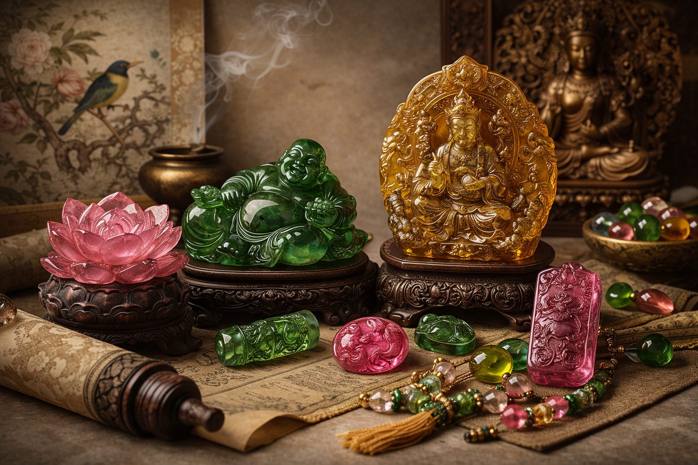 Cultural representations of tourmaline in traditional art