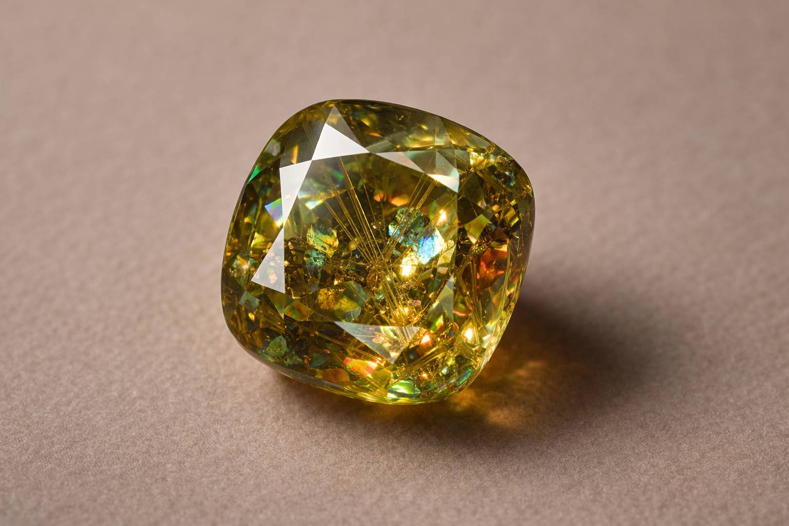 An image highlighting the unique inclusions found in Sphene