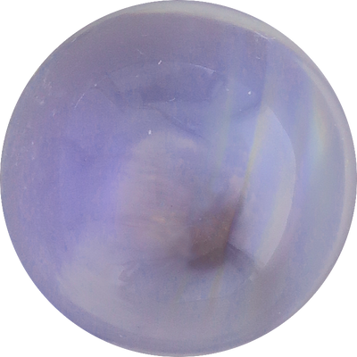Round cut blue moonstone, 8.51 by 8.44 mm, shown at actual size