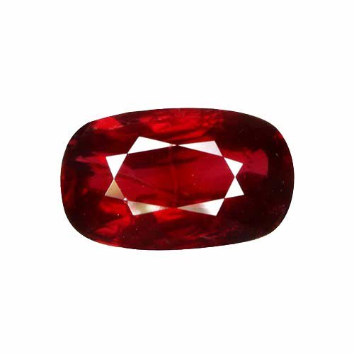 Pigeons Blood red mozambique ruby, 3.04ct cushion cut — main view