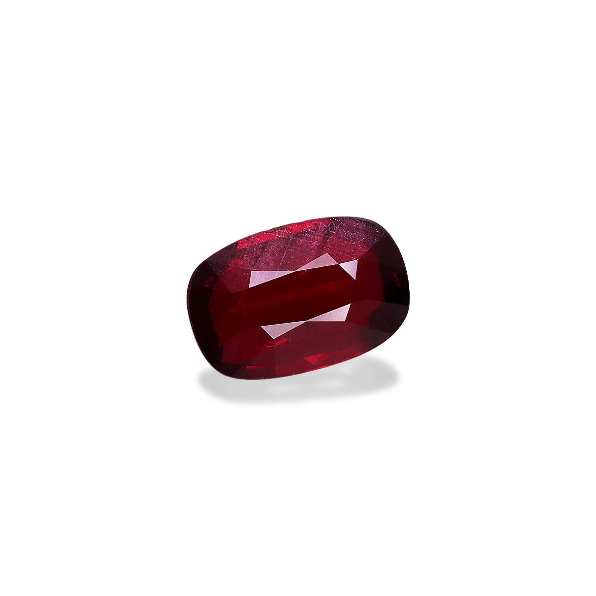 red mozambique ruby, 5.04ct cushion cut — view 3