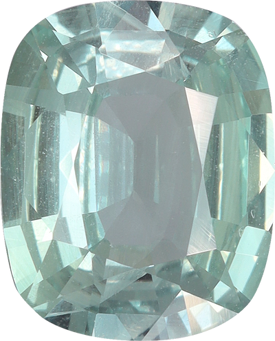 Cushion cut alexandrite, 9.11 by 7.35 mm, shown at actual size