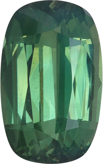 Cushion cut alexandrite, 13.19 by 8.25 mm, shown at actual size