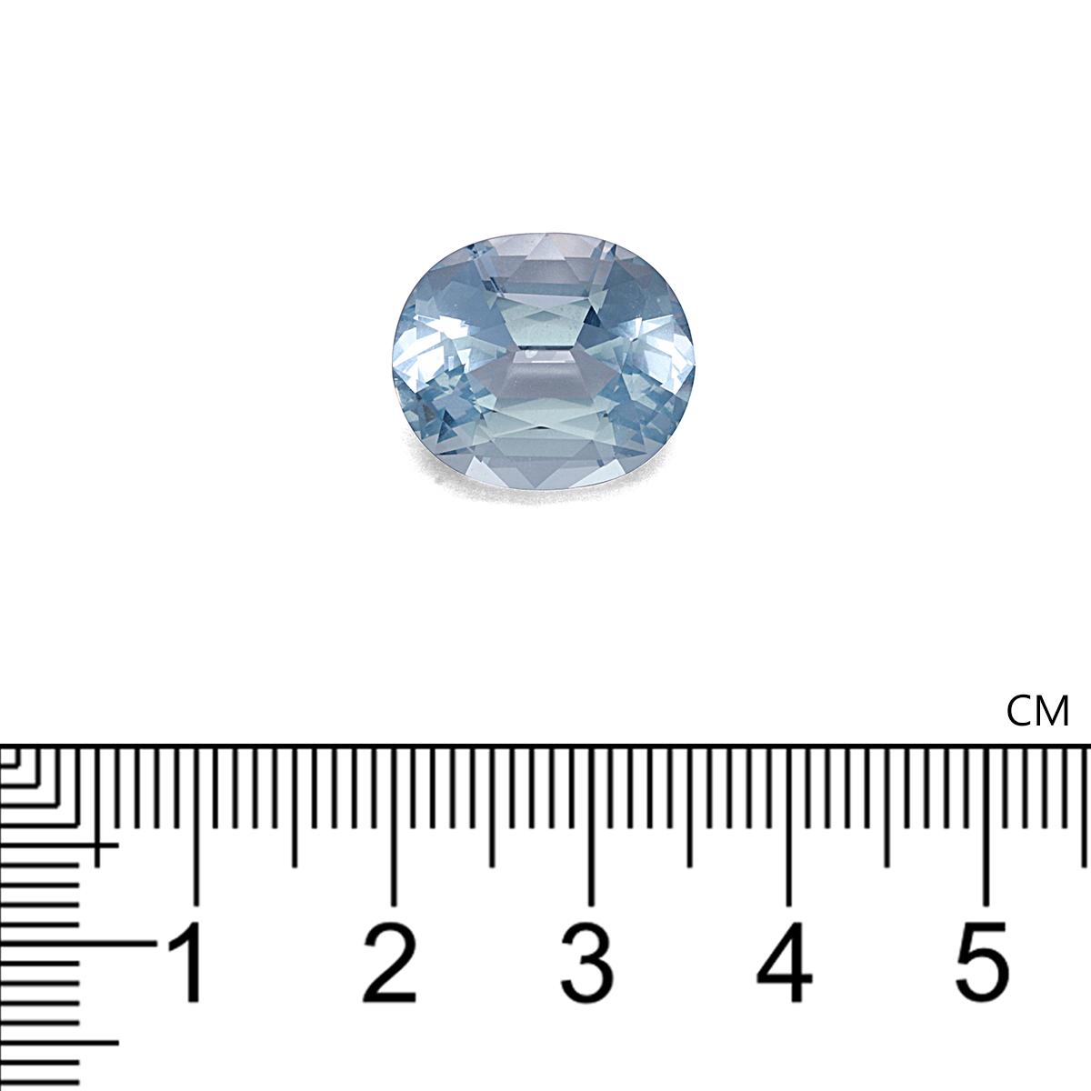 sky blue aquamarine, 9.8ct oval cut — view 4