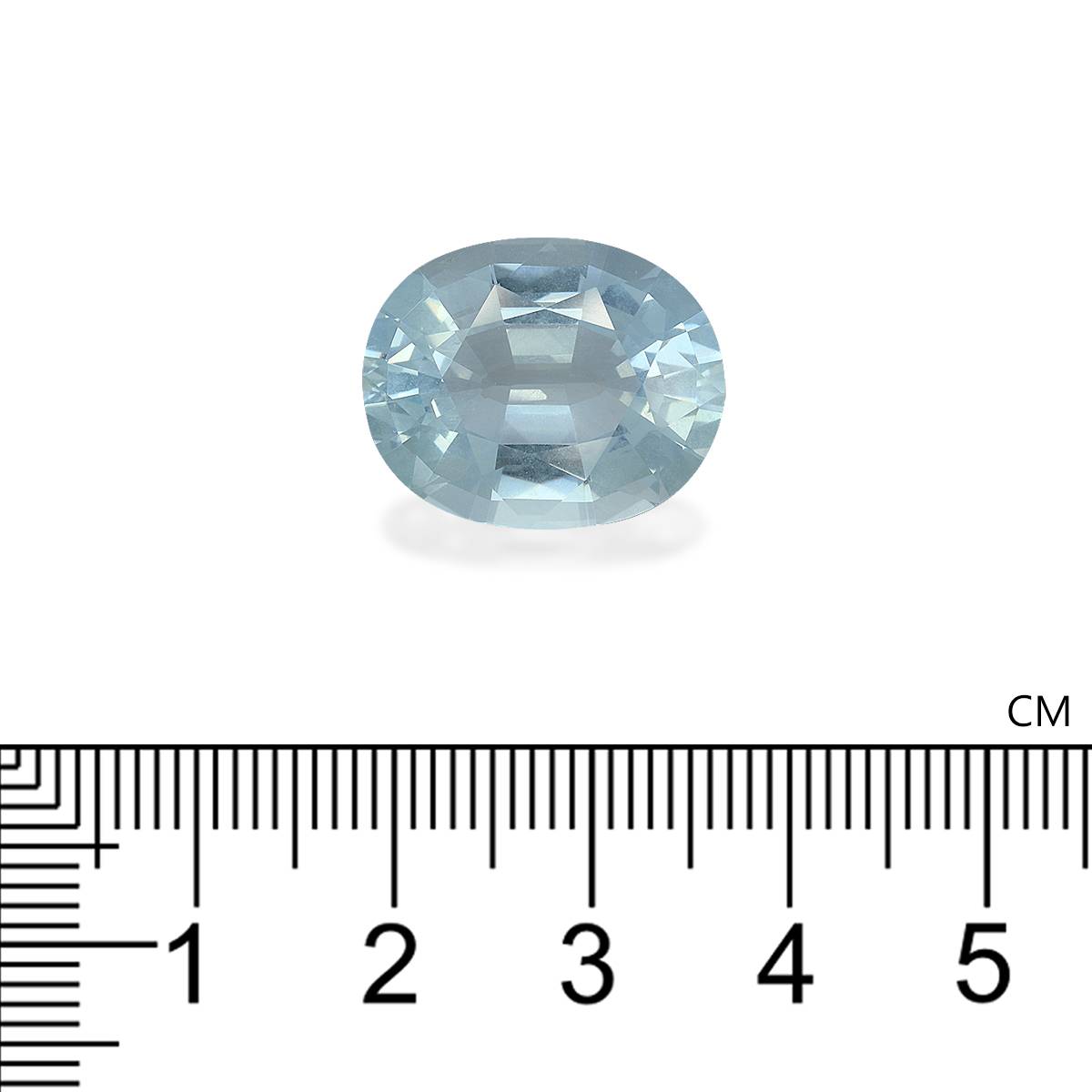 sky blue aquamarine, 13.34ct oval cut — view 4