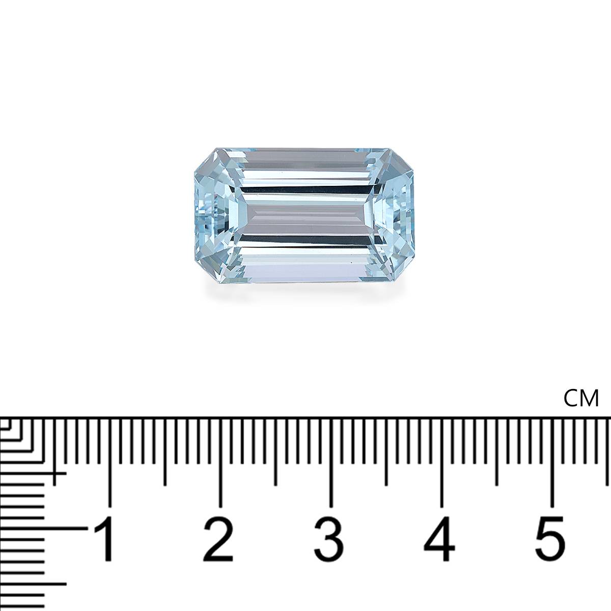 baby blue aquamarine, 18.54ct rectangular cut — view 3