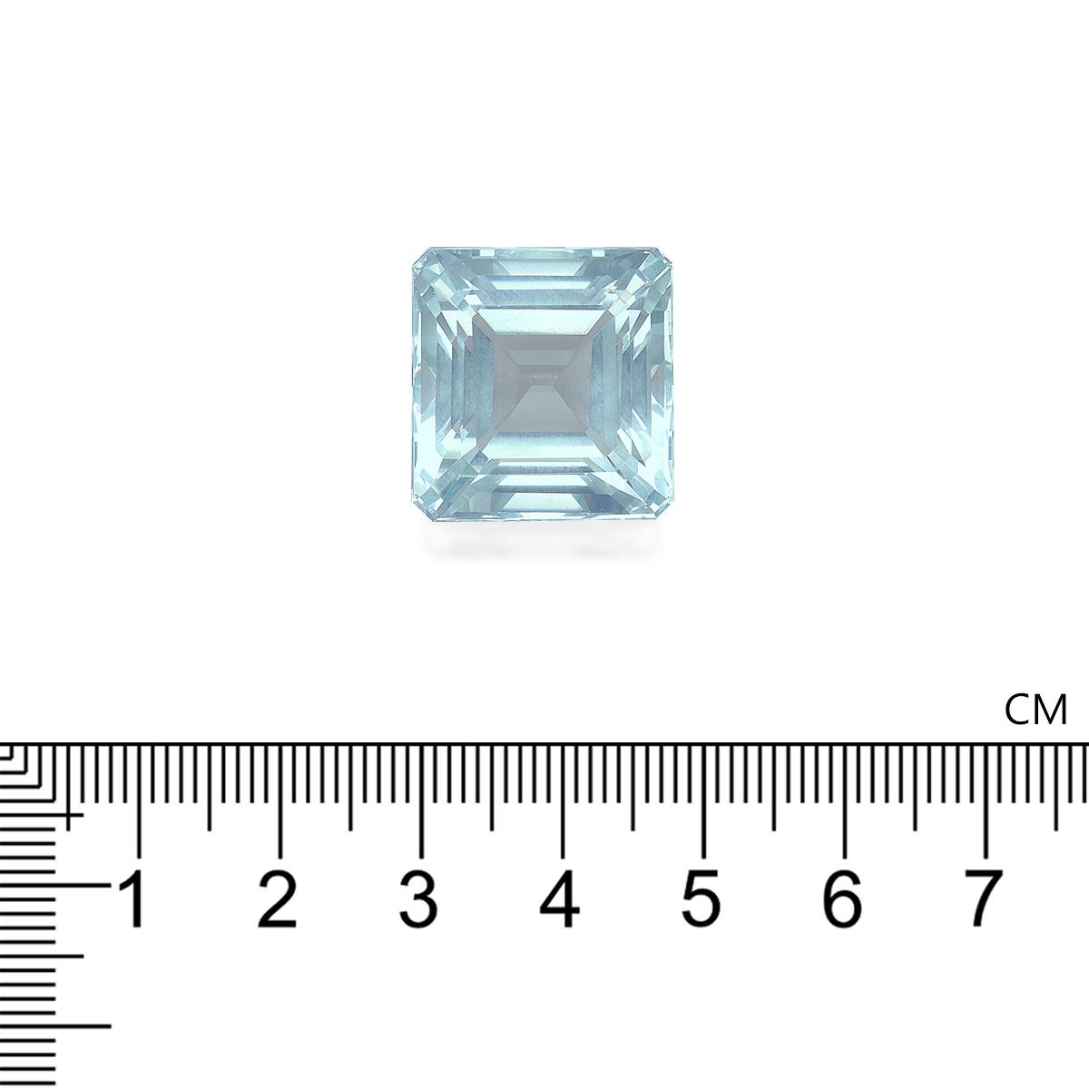 baby blue aquamarine, 29.81ct square cut — view 4