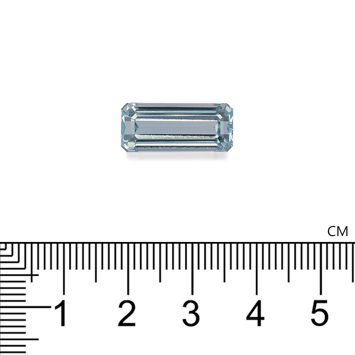 sky blue aquamarine, 8.63ct rectangular cut — view 4