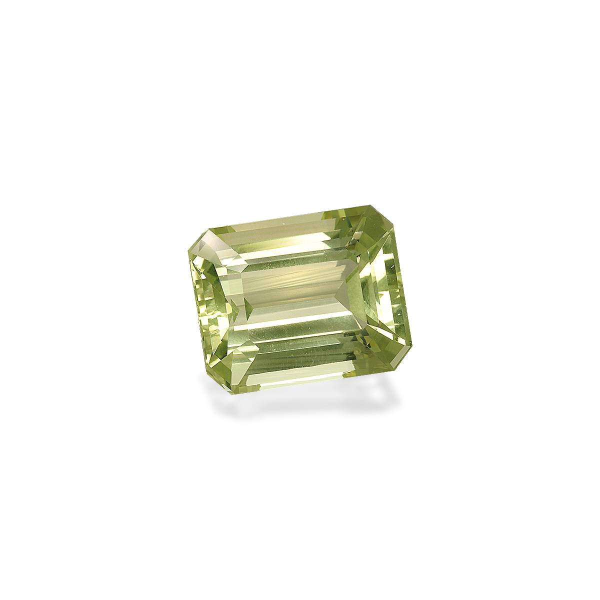 lime green beryl, 24.88ct rectangular cut — view 3