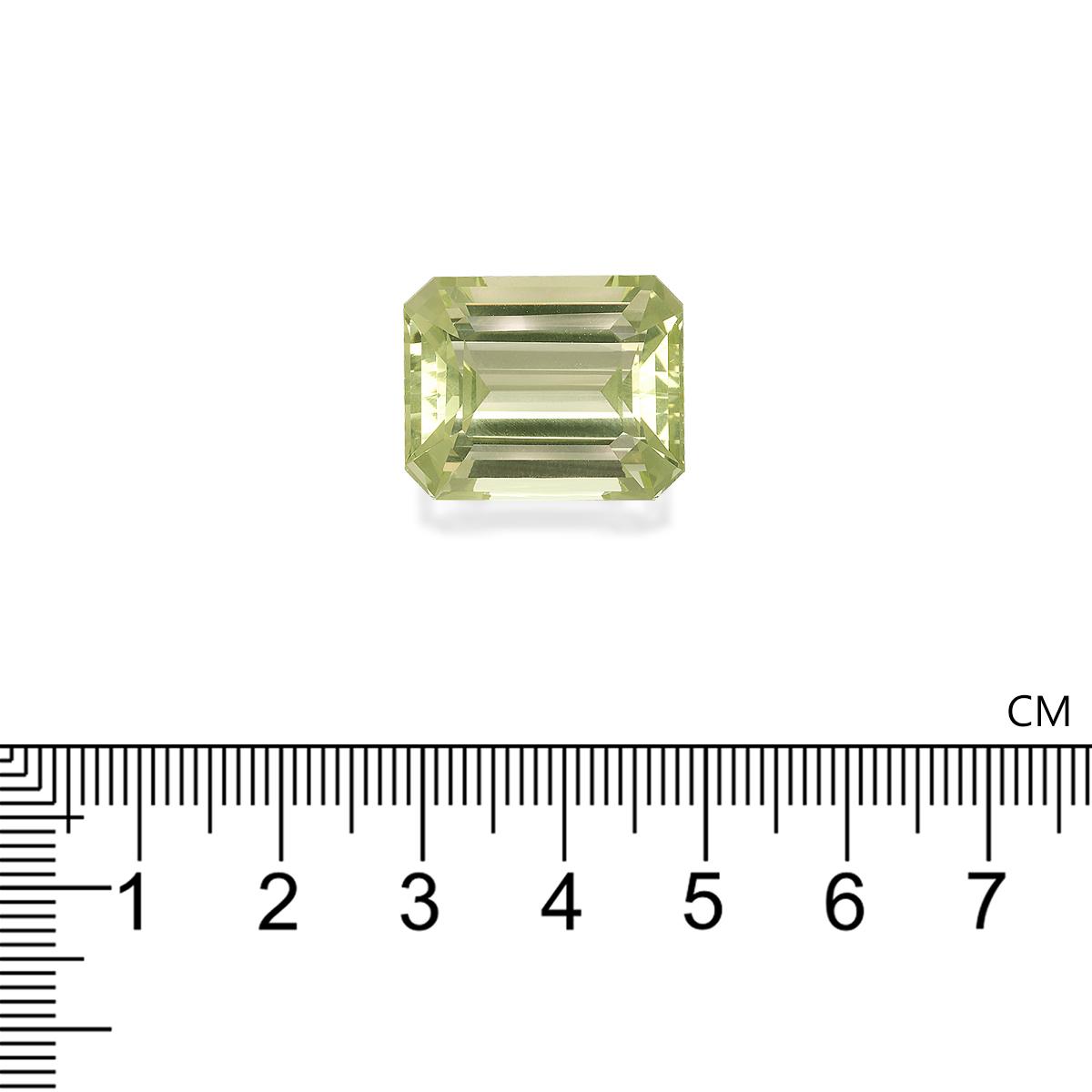 lime green beryl, 24.88ct rectangular cut — view 4
