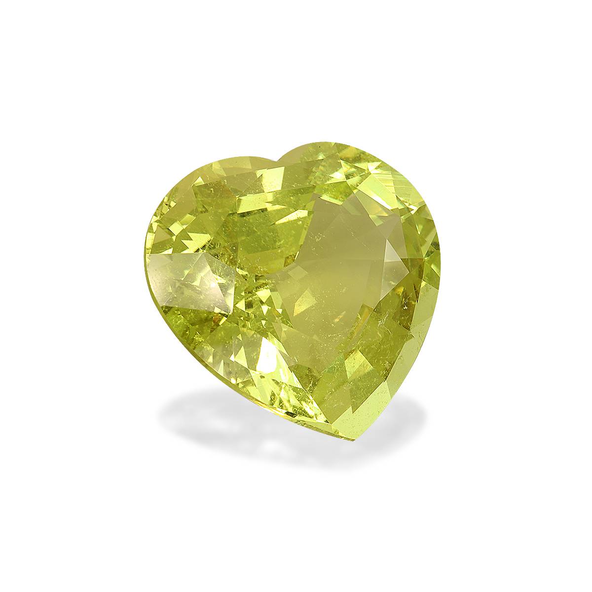 yellow beryl, 141.63ct heart cut — view 3