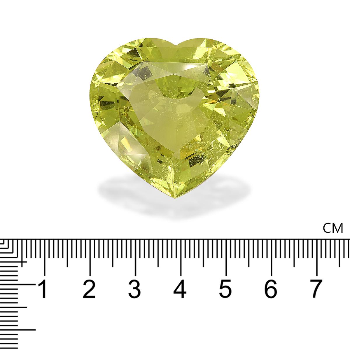 yellow beryl, 141.63ct heart cut — view 4