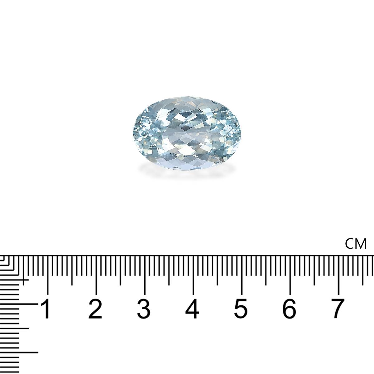 sky blue aquamarine, 21.6ct oval cut — view 4