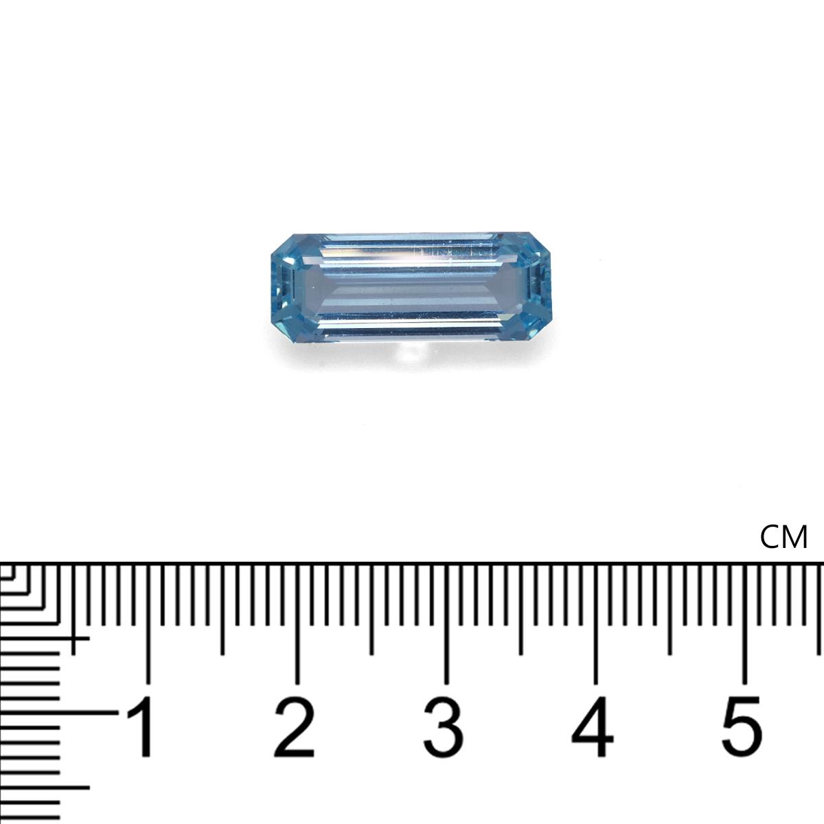 arctic blue aquamarine, 7.13ct rectangular cut — view 4