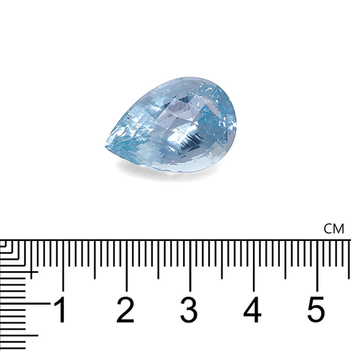 arctic blue aquamarine, 18.03ct pear cut — view 4