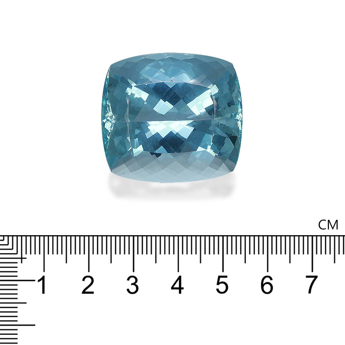 arctic blue aquamarine, 121.23ct cushion cut — view 4