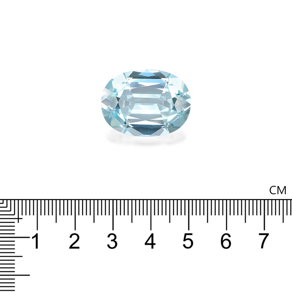 sky blue aquamarine, 25.05ct cushion cut — view 4