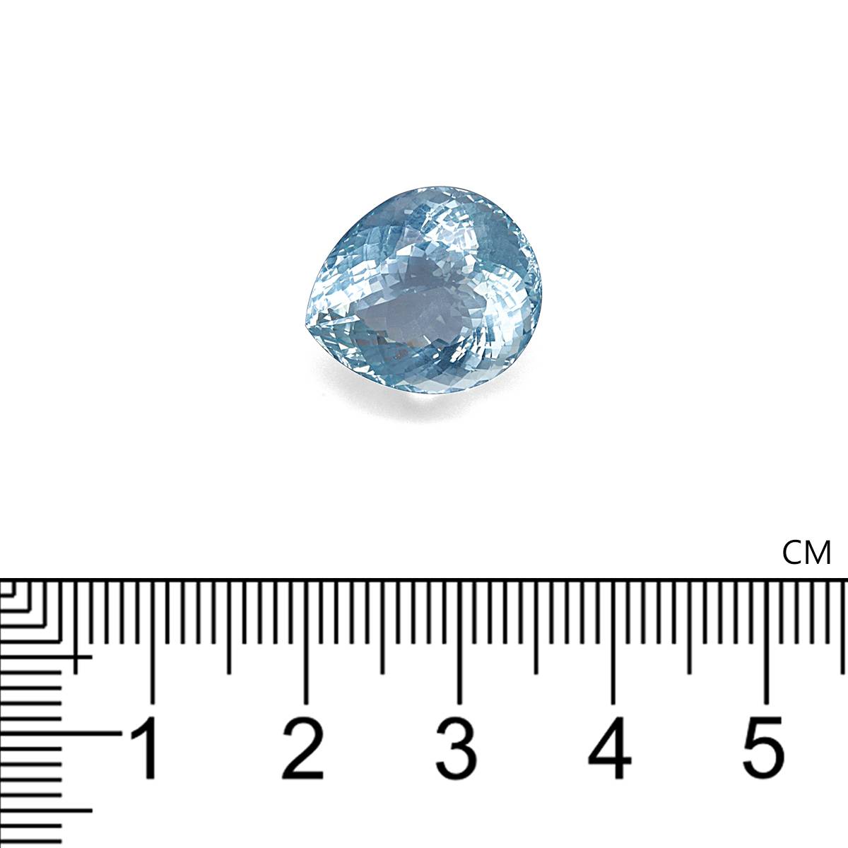 sky blue aquamarine, 12.41ct pear cut — view 4