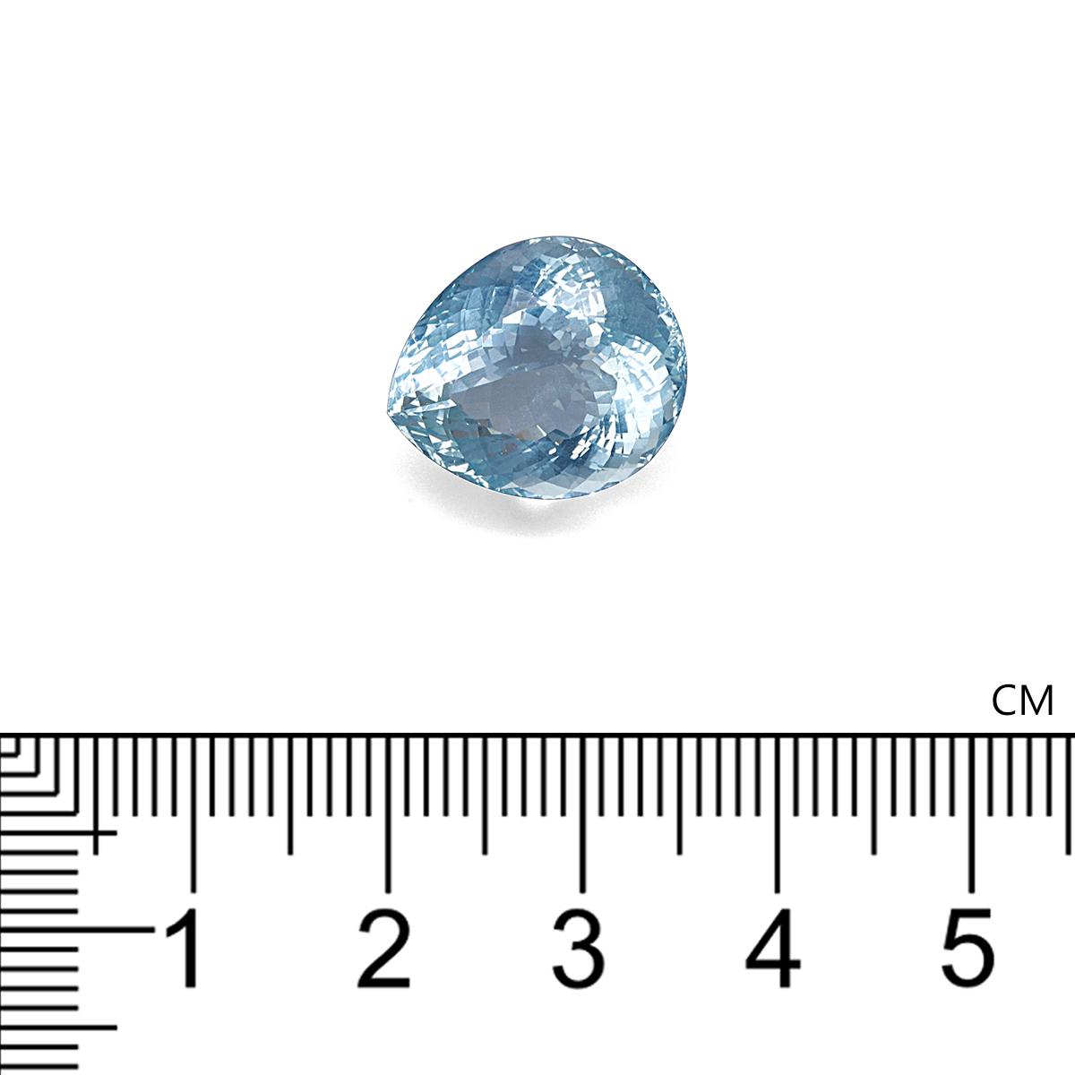sky blue aquamarine, 12.41ct pear cut — view 4
