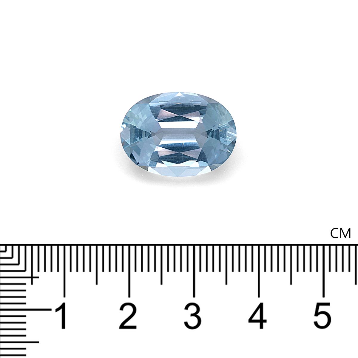 sky blue aquamarine, 10.85ct oval cut — view 4