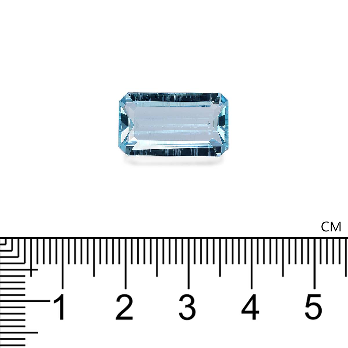 arctic blue aquamarine, 7.54ct rectangular cut — view 4