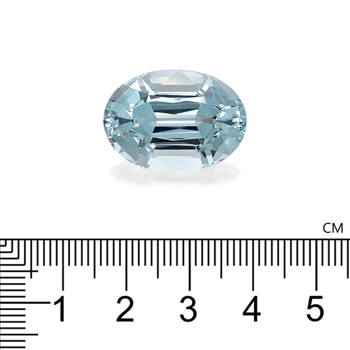 sky blue aquamarine, 28.04ct oval cut — view 4