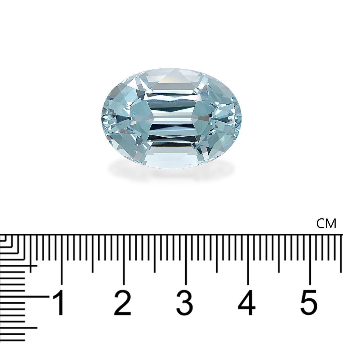 sky blue aquamarine, 28.04ct oval cut — view 4