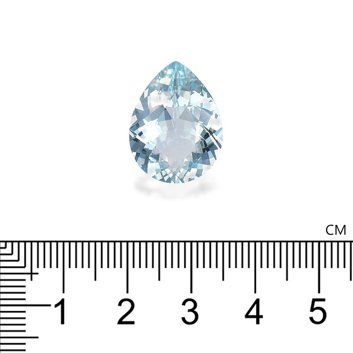 sky blue aquamarine, 10.8ct pear cut — view 4