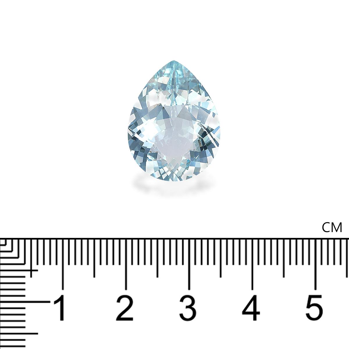 sky blue aquamarine, 10.8ct pear cut — view 4
