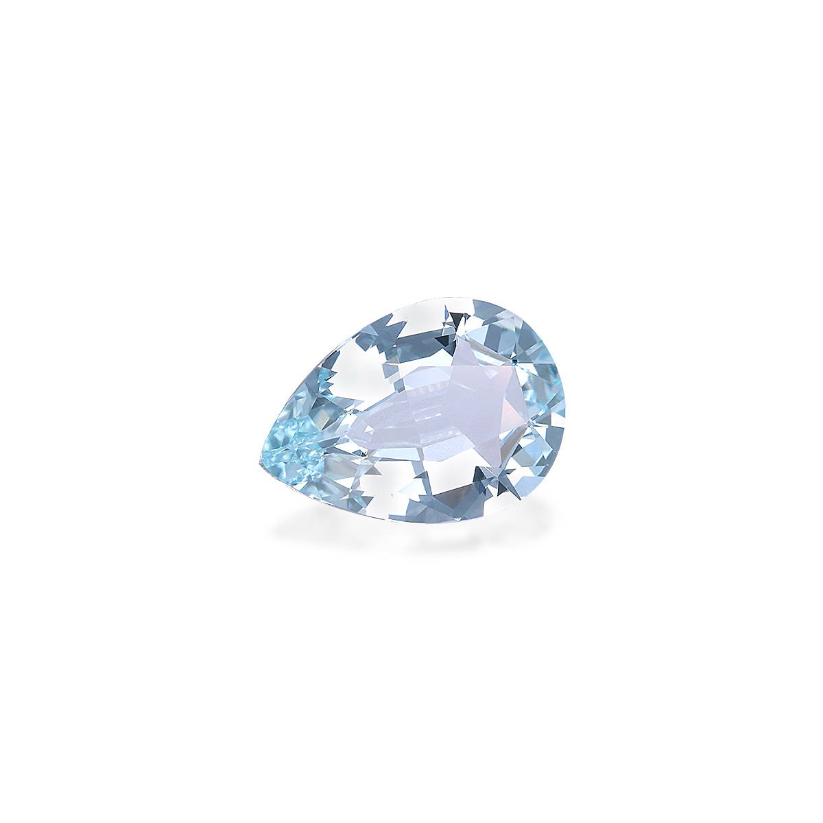 blue aquamarine, 3.84ct pear cut — view 3