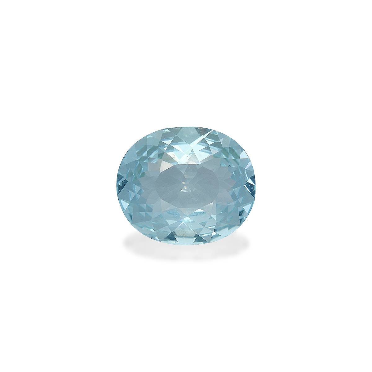 sky blue aquamarine, 3.86ct oval cut — main view