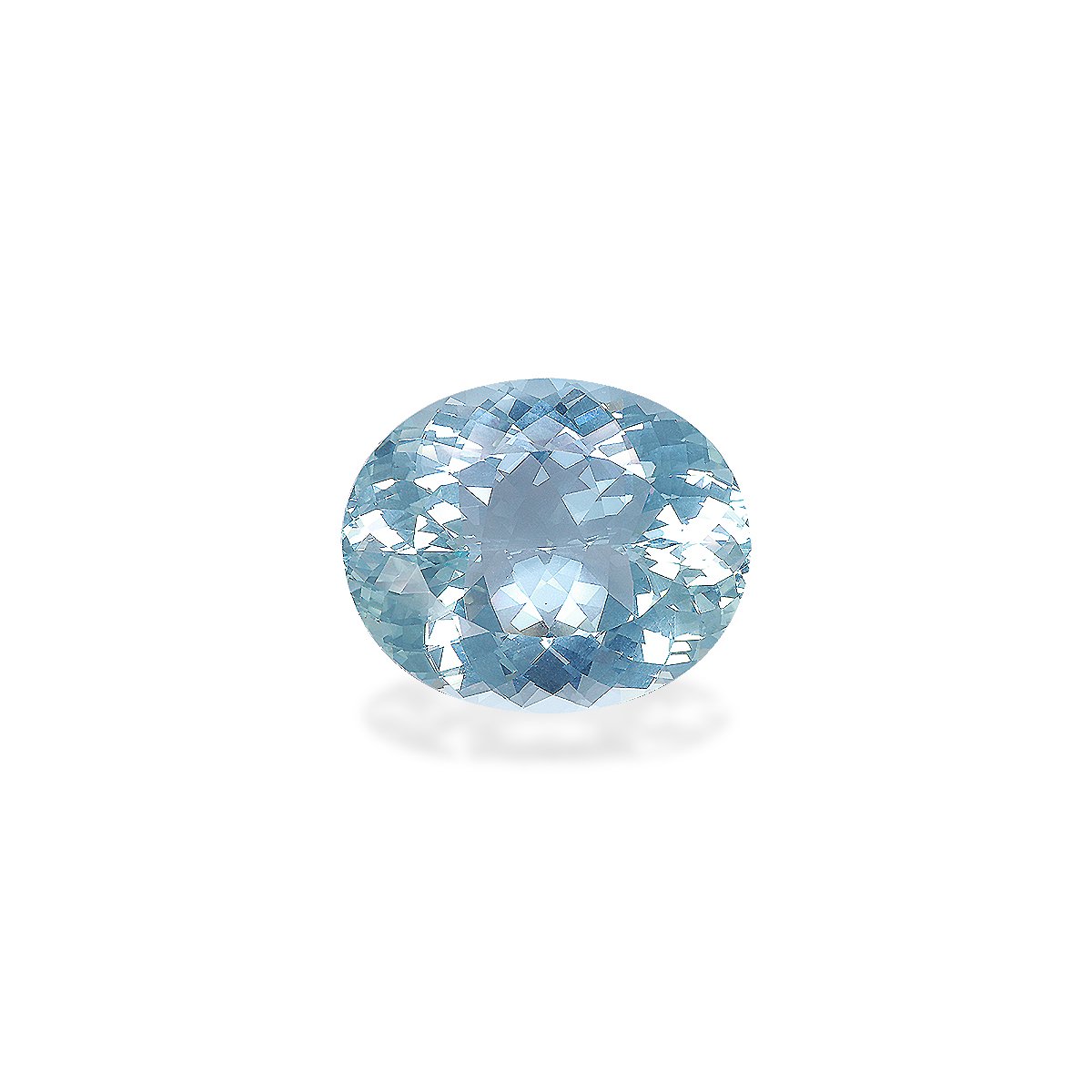 sky blue aquamarine, 103.59ct oval cut — main view