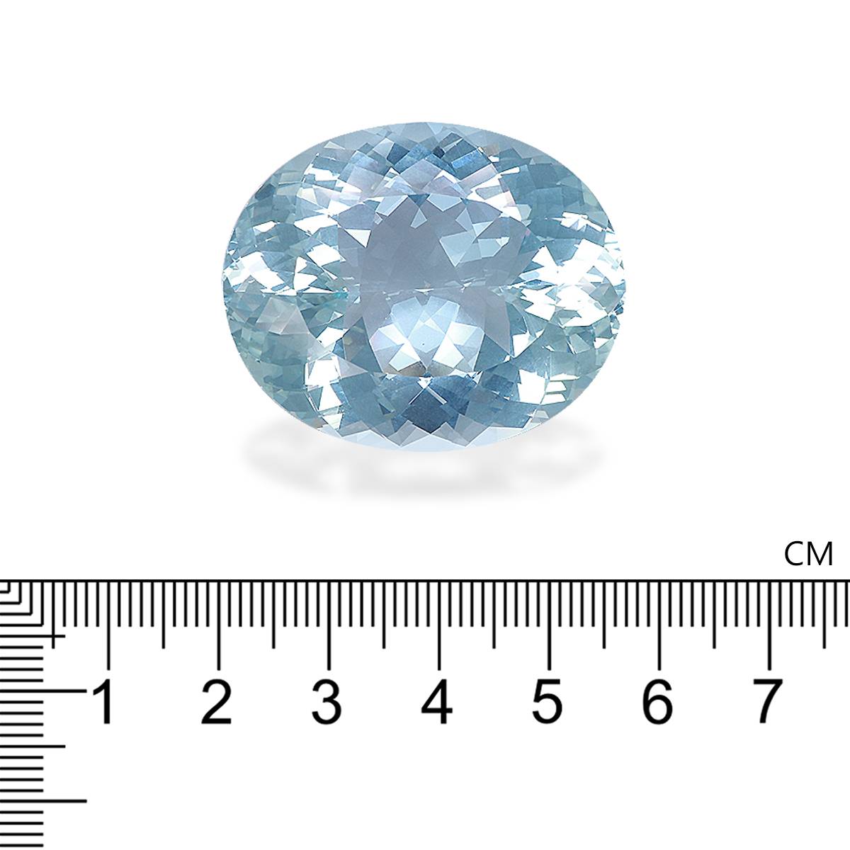 sky blue aquamarine, 103.59ct oval cut — view 4