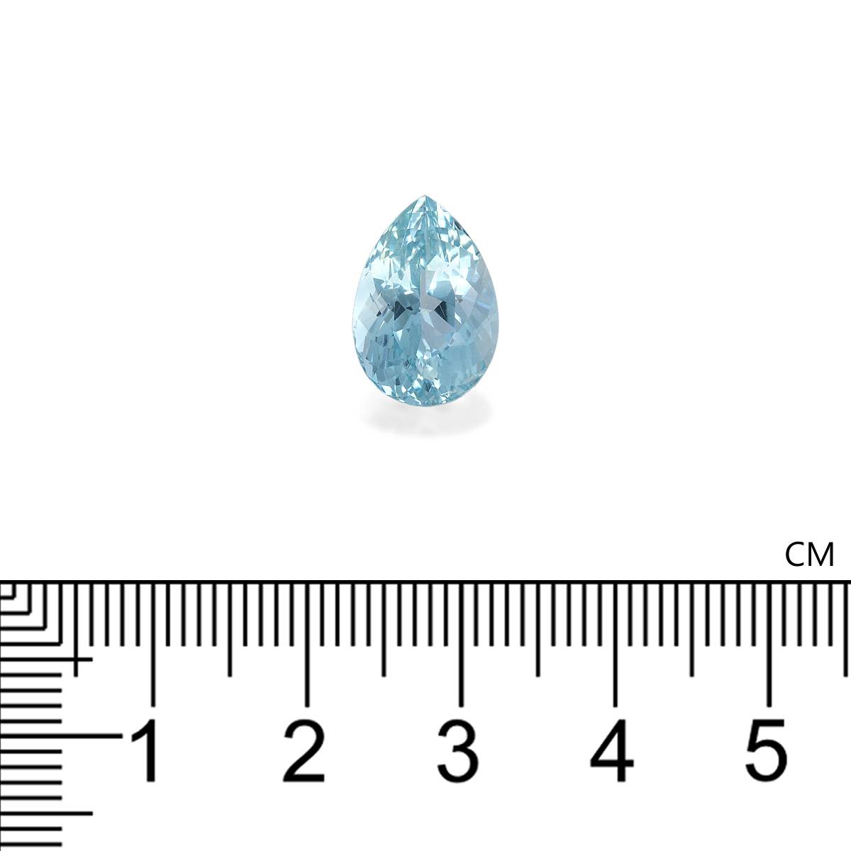 sky blue aquamarine, 5.27ct pear cut — view 4