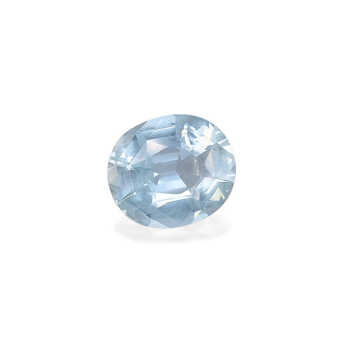 sky blue aquamarine, 7.2ct oval cut — view 3