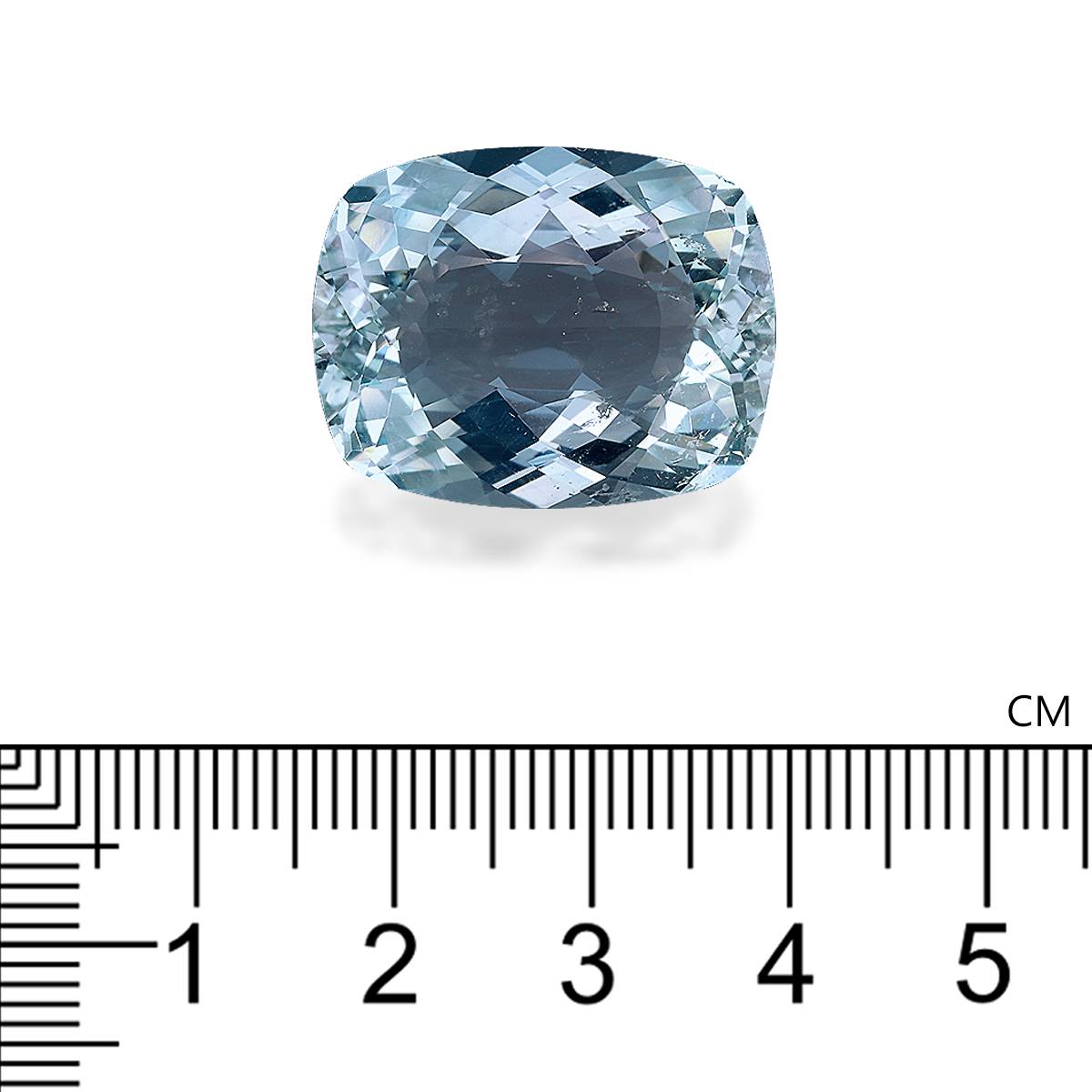 baby blue aquamarine, 28.65ct cushion cut — view 4