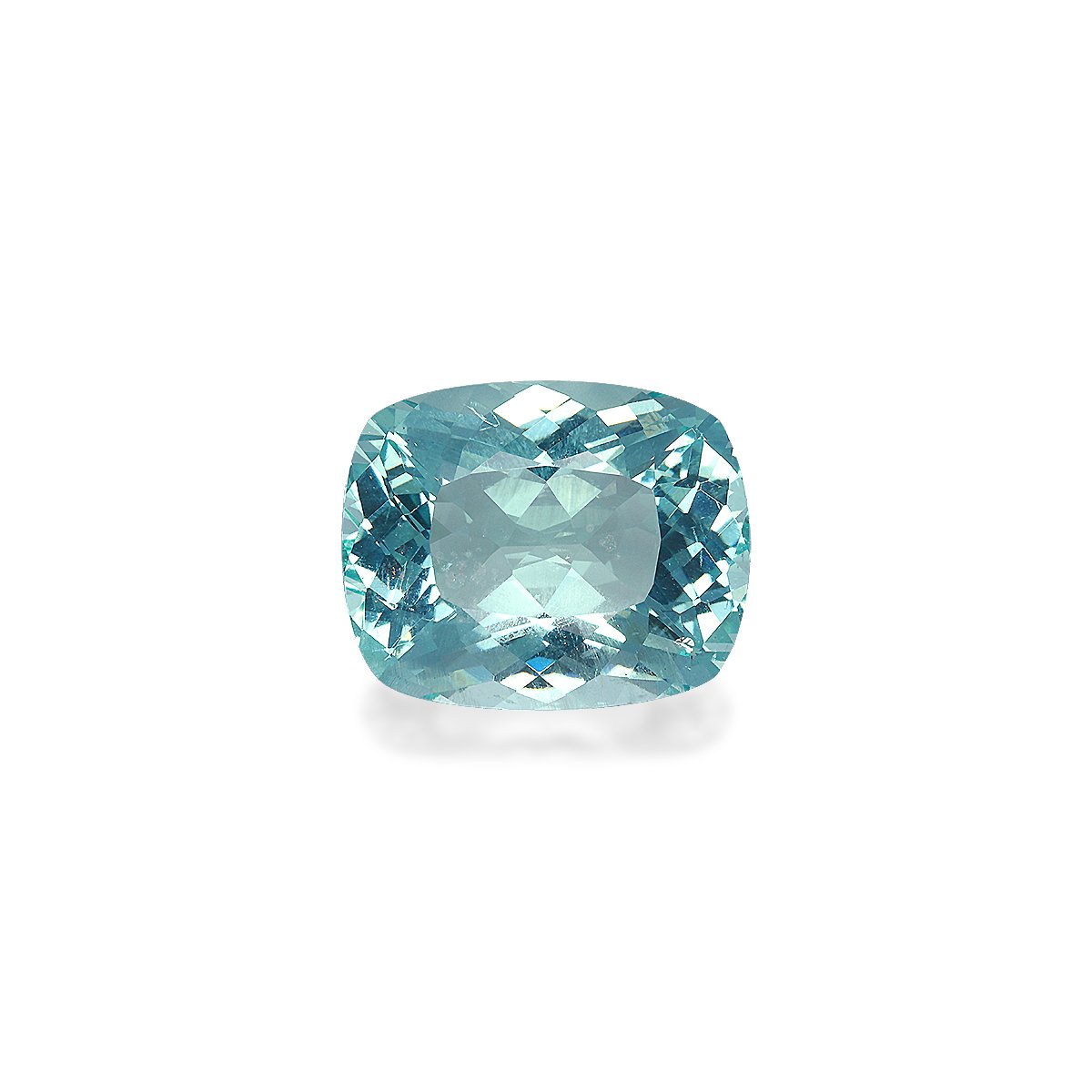sky blue aquamarine, 28.3ct cushion cut — main view