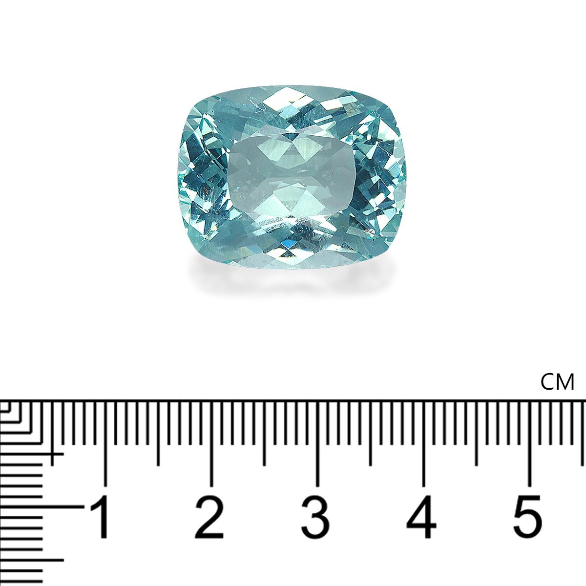 sky blue aquamarine, 28.3ct cushion cut — view 4