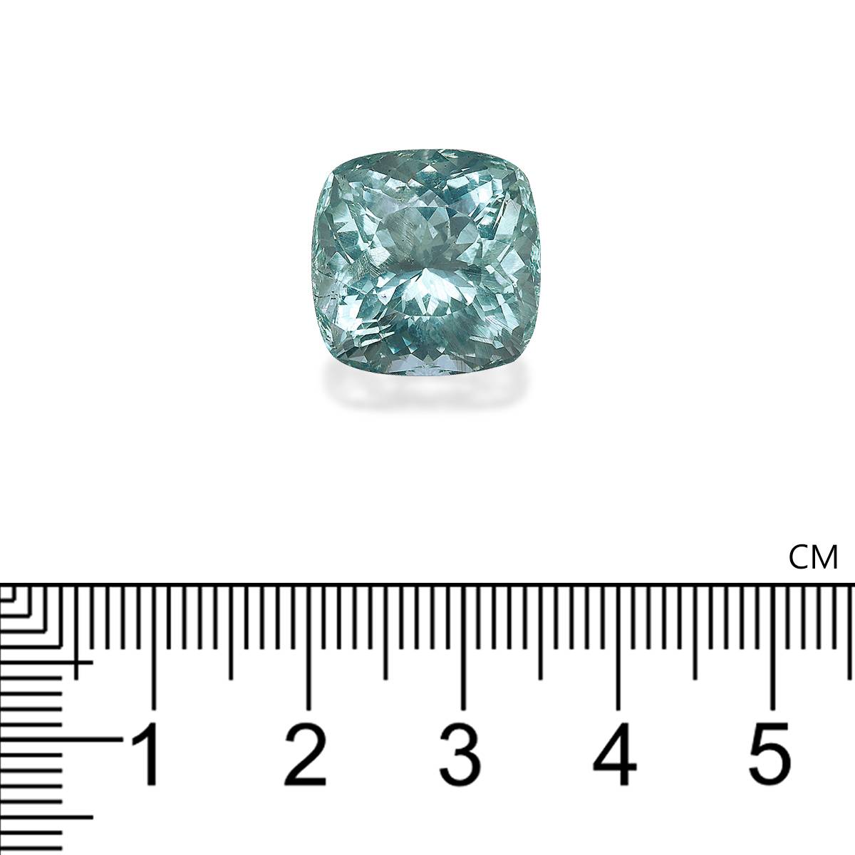 seafoam green aquamarine, 15.09ct cushion cut — view 4