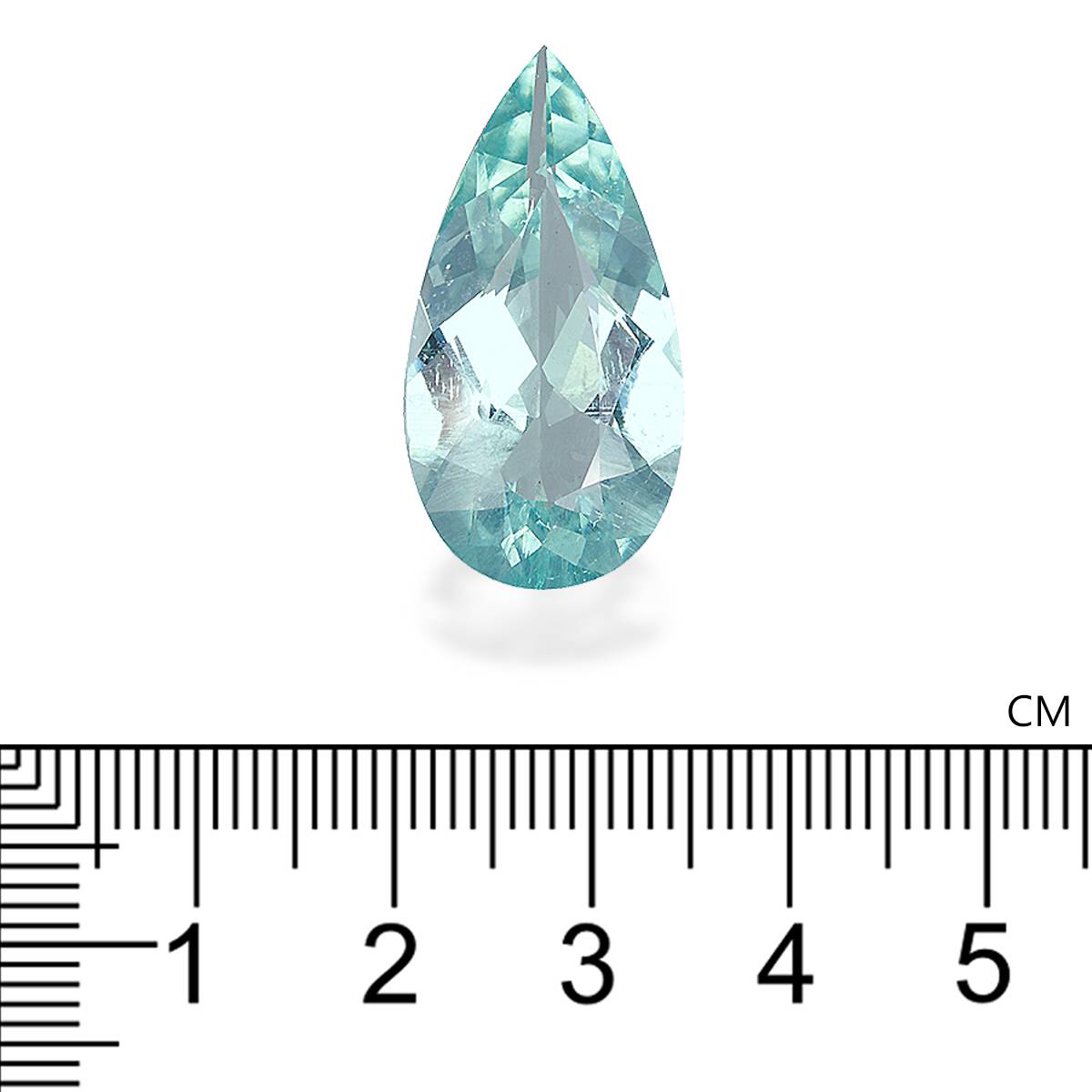 sky blue aquamarine, 18.07ct pear cut — view 4