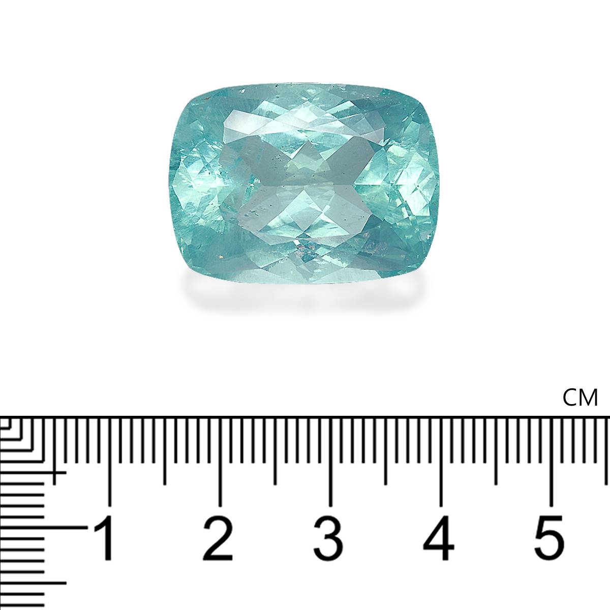 sky blue aquamarine, 38.27ct cushion cut — view 4